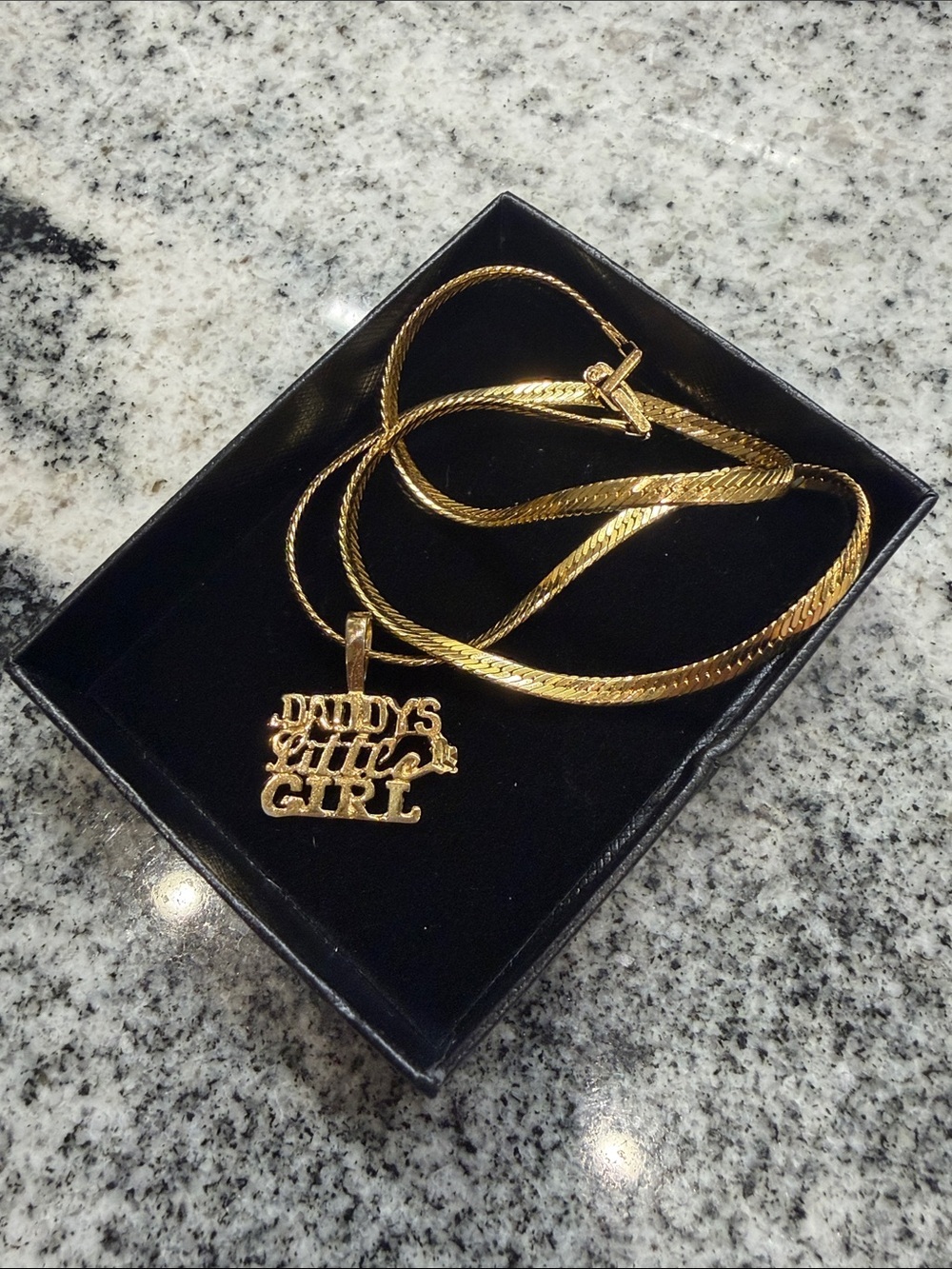 Gold 'Daddy's Little Girl' Pendant Necklace - Women Jewelry